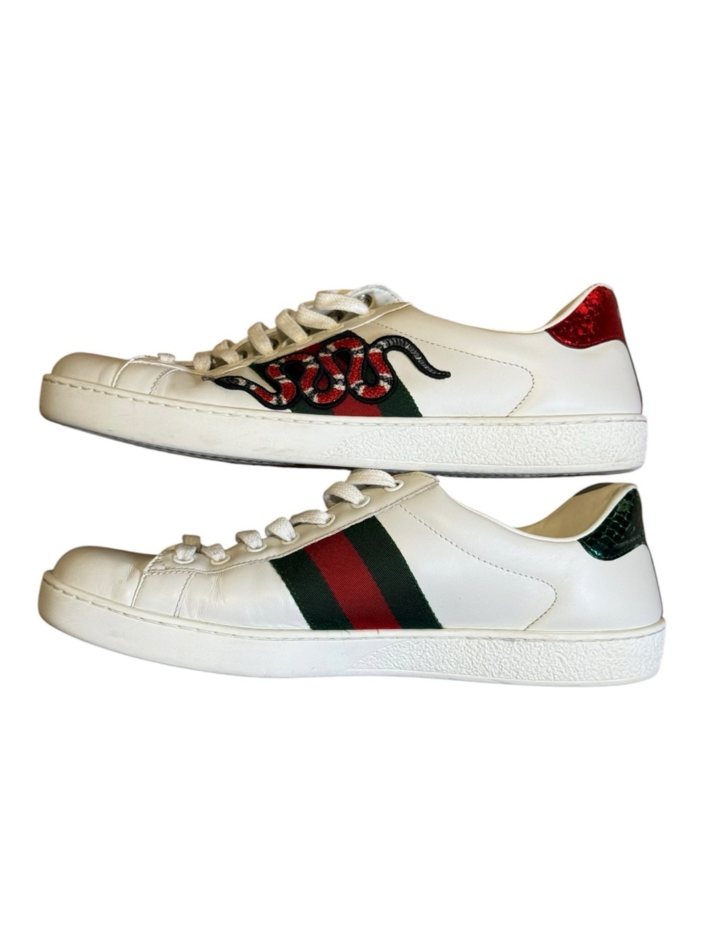 Used Gucci Ace Embroidered leather sneaker
